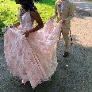 Beautiful Blush/Gold Prom Dress!
